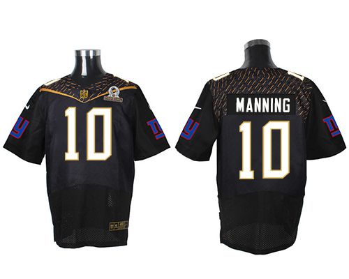Nike Giants #10 Eli Manning Black 2016 Pro Bowl Men's Stitched NFL Elite Jersey